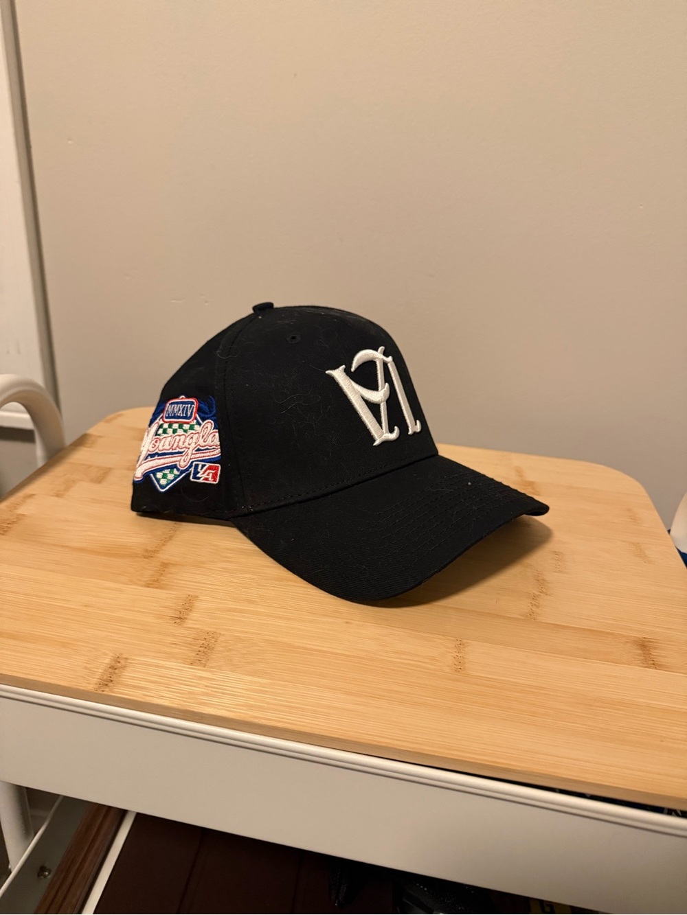 Black YoungLA Baseball Cap with White Embroidered Logo